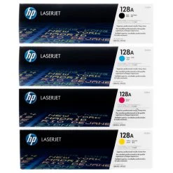 Flash Sale ???? HP 128A SET | CE320A, CE321A, CE322A, CE323A | Original HP Toner Cartridge - Black, Cyan, Yellow, Magenta ❤️