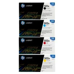 Best deal ✔️ HP 501A 502A SET | Q6470A, Q6471A, Q6472A, Q6473A | Original HP Toner Cartridge - Black, Cyan, Yellow, Magenta ????