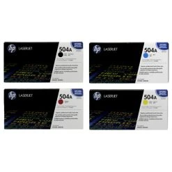 Flash Sale ???? HP 504A SET | CE250A, CE251A, CE252A, CE253A | Original HP Toner Cartridge - Black, Cyan, Yellow, Magenta ⭐