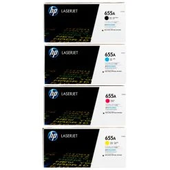 Deals ???? HP 655A SET | CF450A, CF451A, CF452A, CF453A | Original HP Toner Cartridges - Black, Cyan, Yellow, Magenta ????