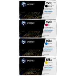 Budget ???? HP 658X SET | W2000X, W2001X, W2002X, W2003X | Original HP High-Yield Toner Cartridges - Black, Cyan, Magenta, Yellow ????