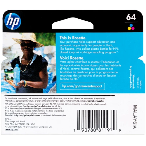 Promo ???? N9J89AN | HP 64 | Original HP Ink Cartridge - Tri-Color ???? 2 Promo ???? N9J89AN | HP 64 | Original HP Ink Cartridge - Tri-Color ???? - Image 2